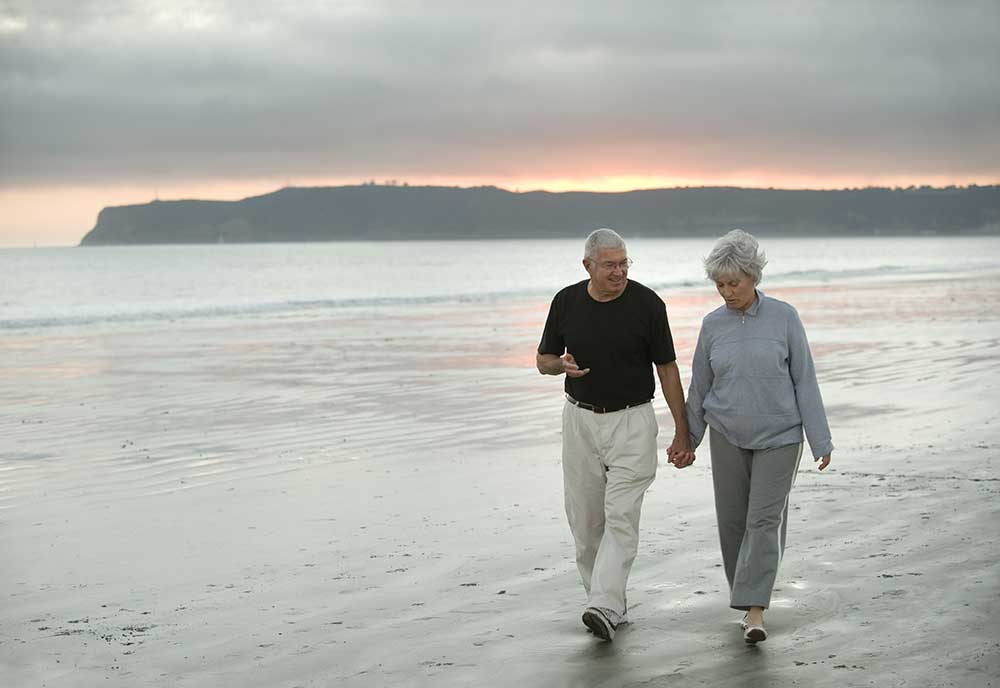 Couple on Beach, Social Security Discussion